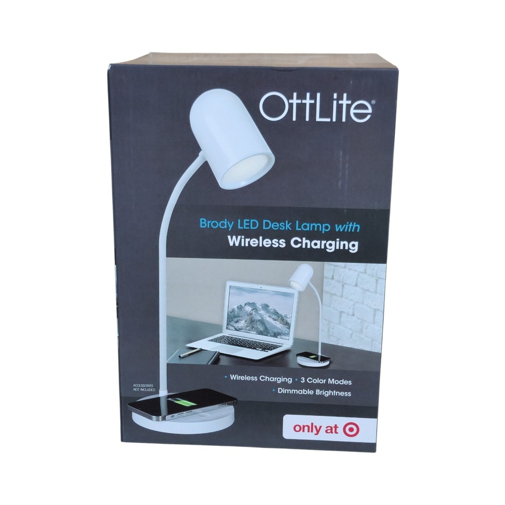 OttLite Brody LED Desk Lamp with Wireless Charging